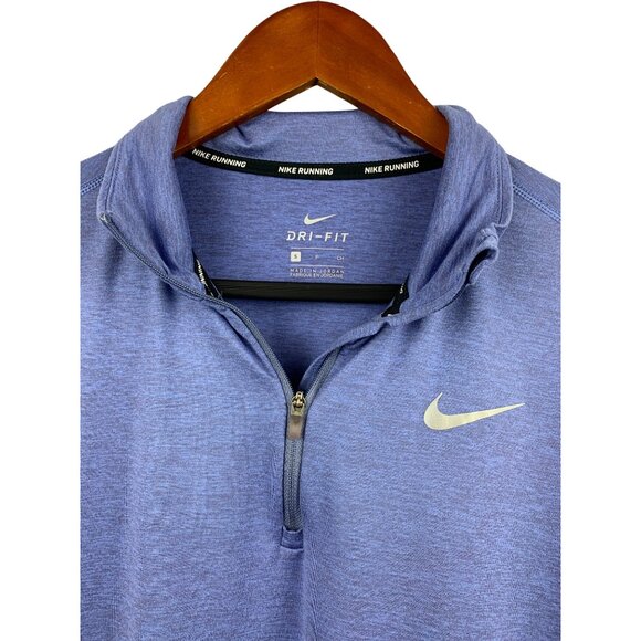 Nike Dri-Fit Running Sweatshirt S Blue - Picture 3 of 6